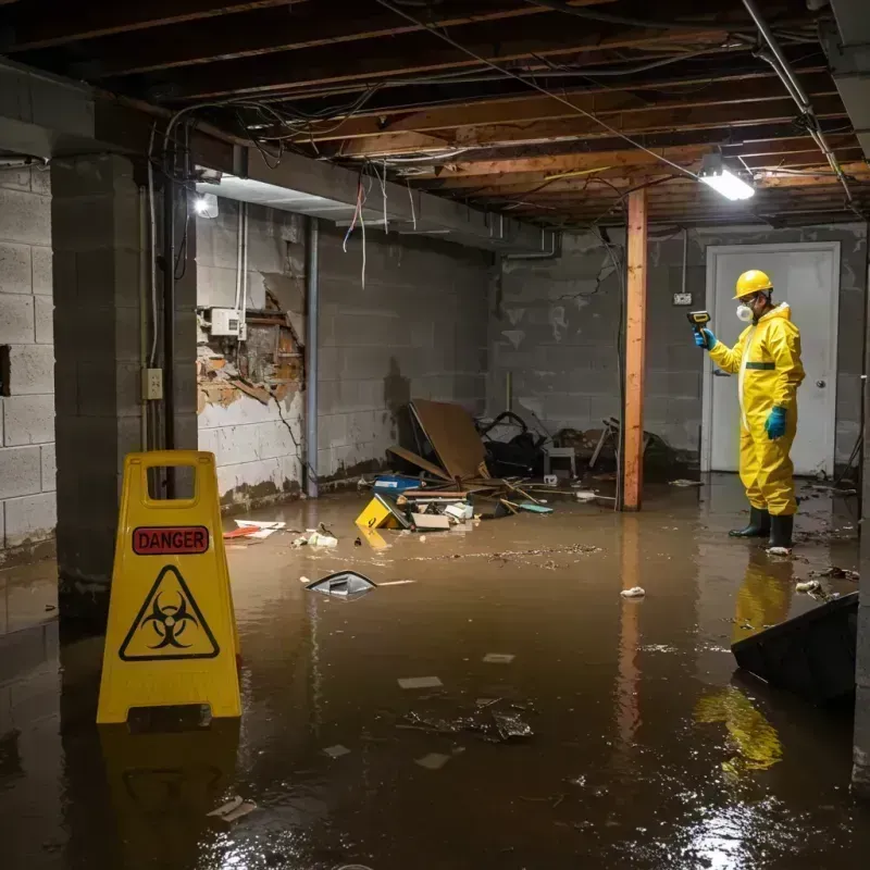 Flooded Basement Electrical Hazard in Muse, PA Property